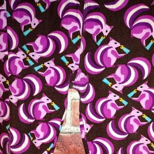 Chipmunk with a can opener LuLaRoe tween leggings